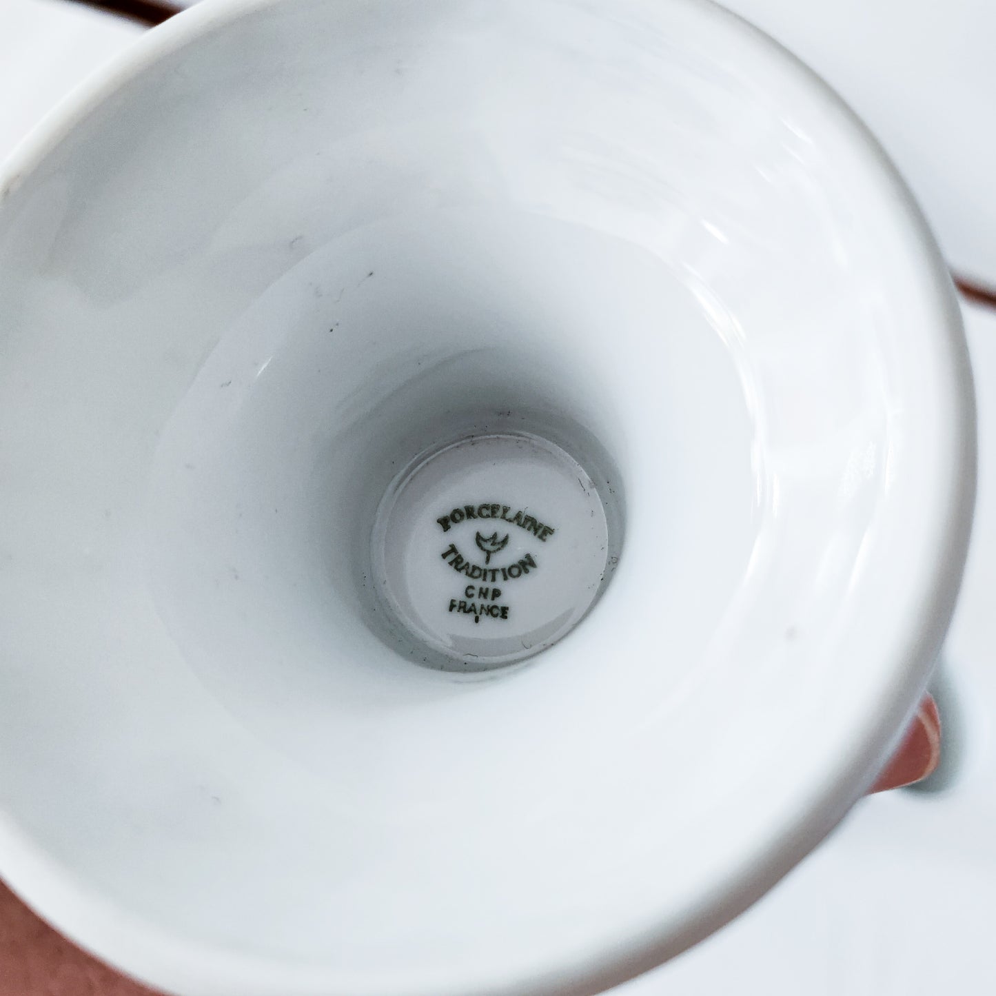 3 mazagrans fleuris en porcelaine CNP Vierzon