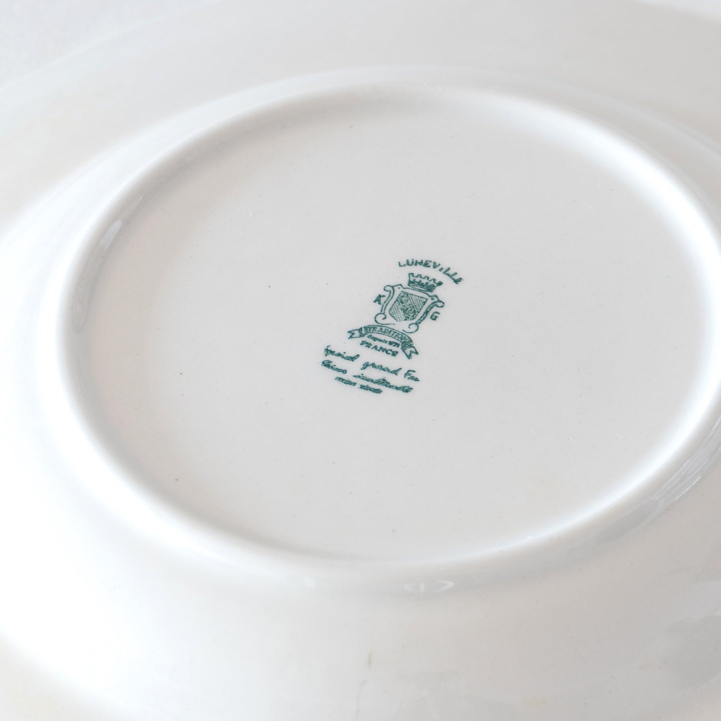 6 assiettes creuses KG Lunéville - bleues