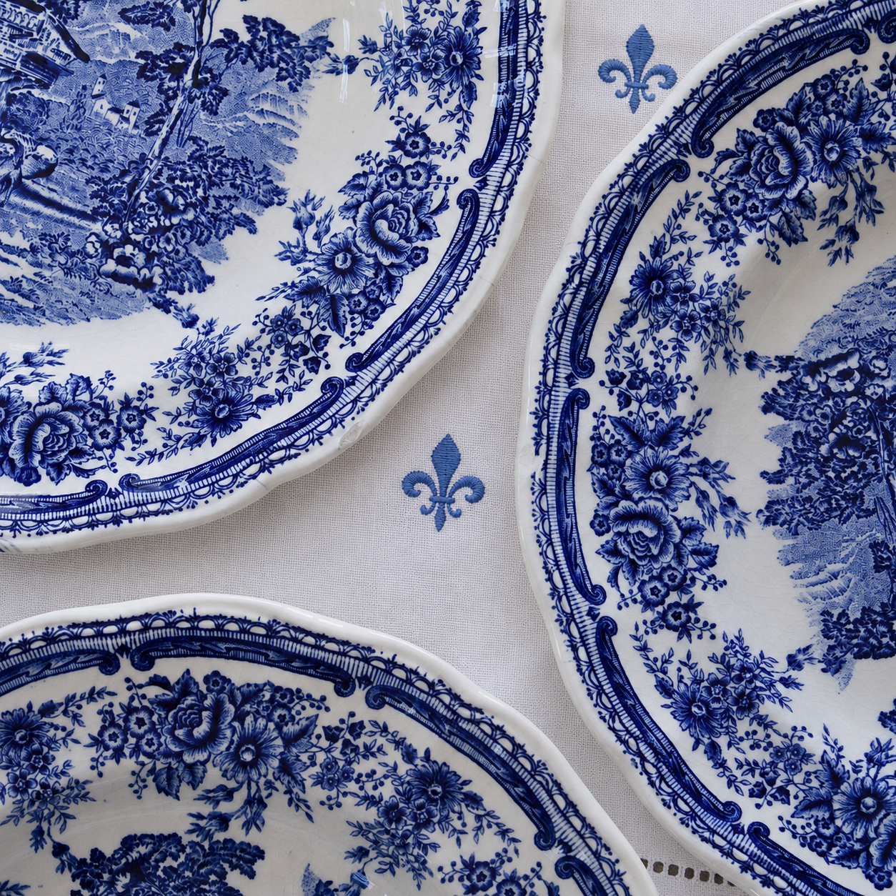 6 assiettes creuses English Style Luneville