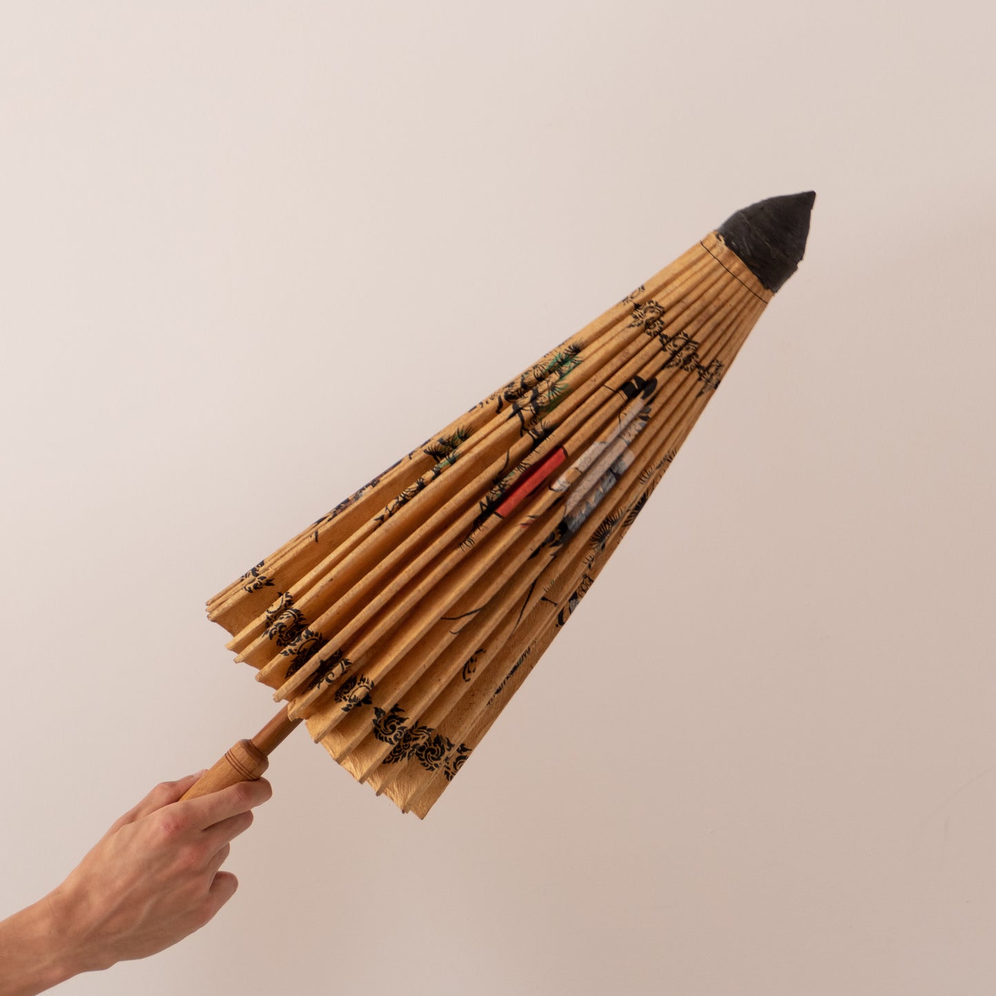 Ombrelle japonaise 1920 en bois, Niwaki