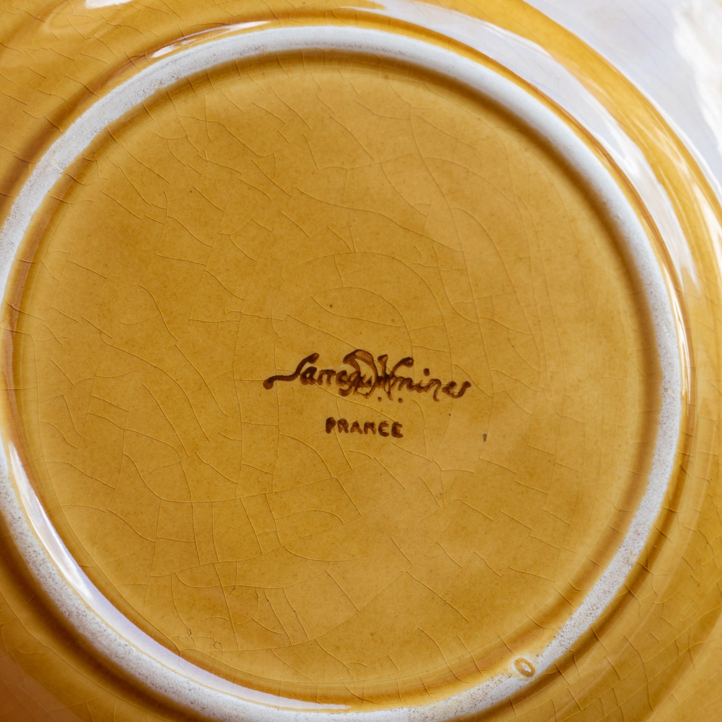 8 assiettes en barbotine de Sarreguemines