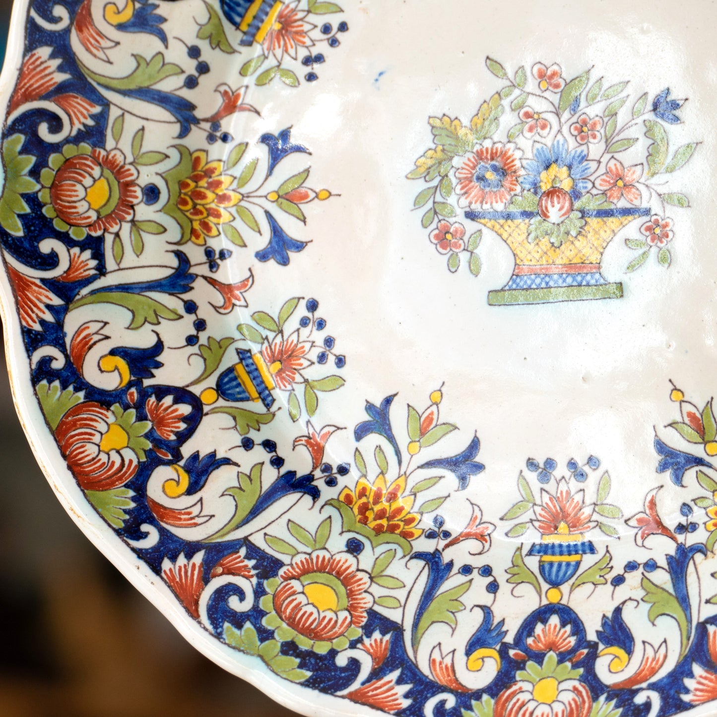 Assiette XIXe Fourmaintraux-Courquin vieux Rouen