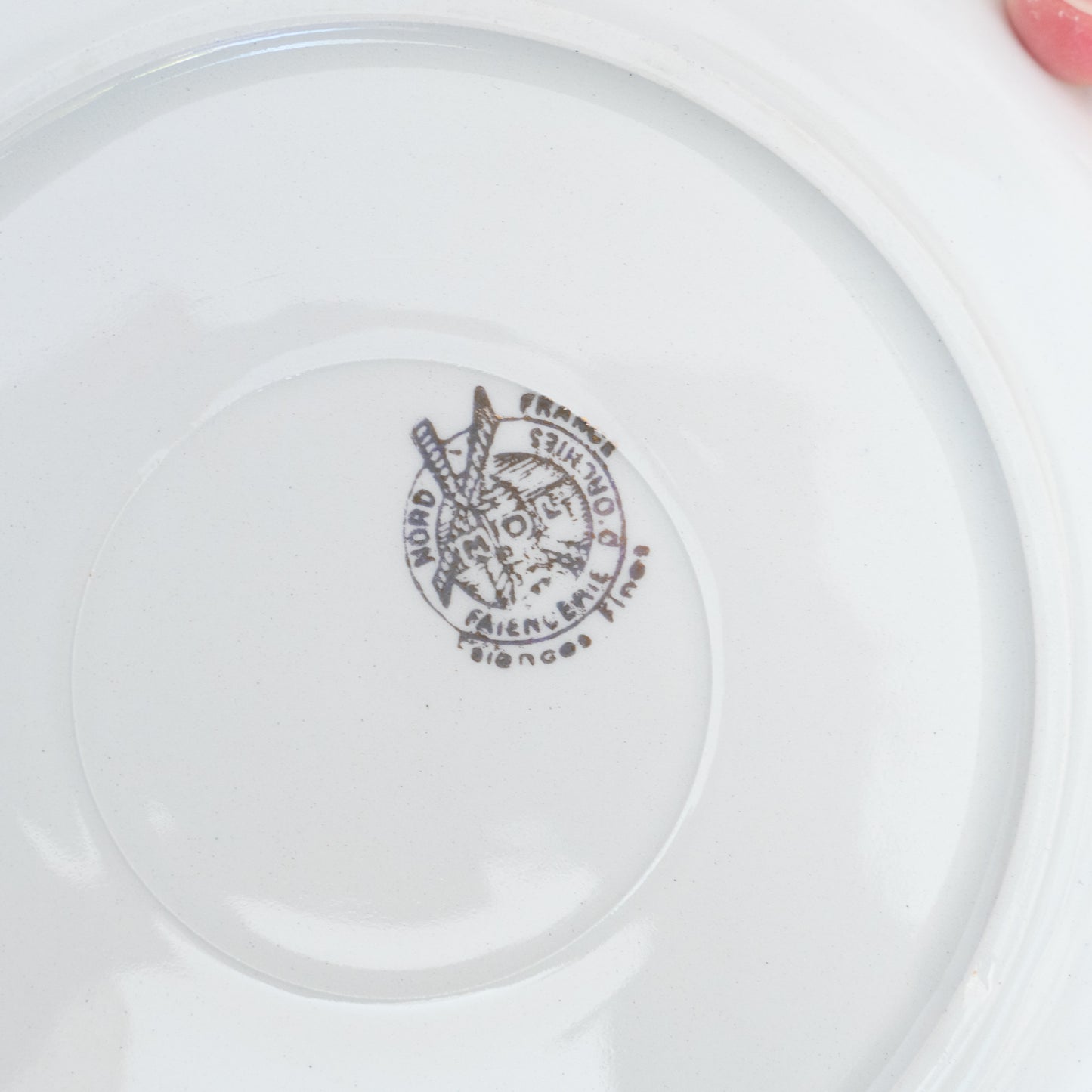 6 assiettes creuses fleuries Moulin des Loups Orchies