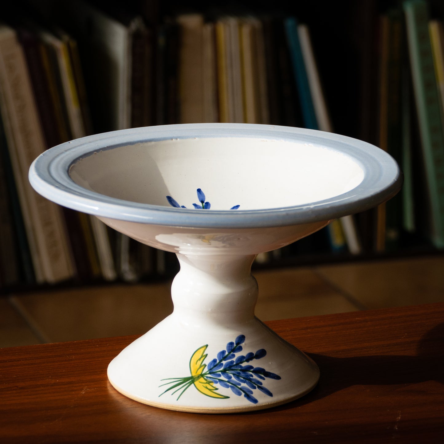 Compotier lavande artisanal peint à la main