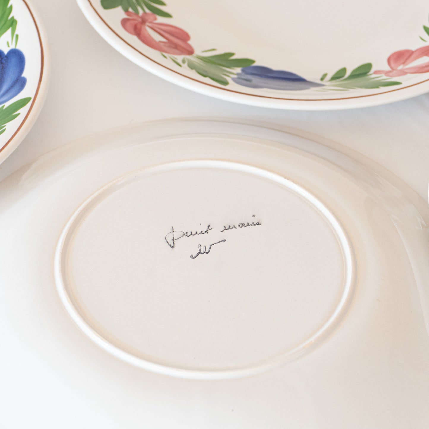 6 assiettes à dessert Niderviller peintes à la main