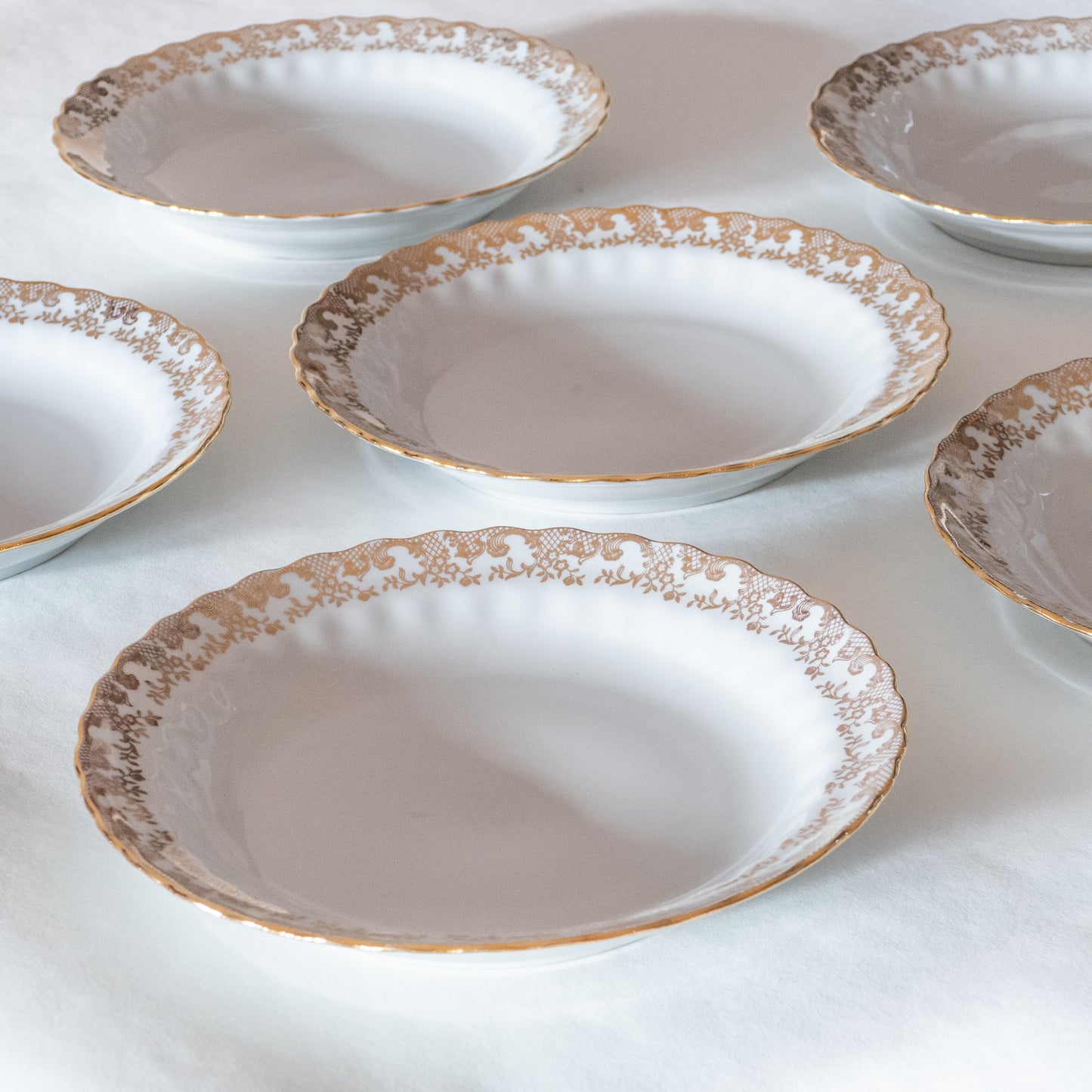 6 assiettes creuses en porcelaine Vitriam