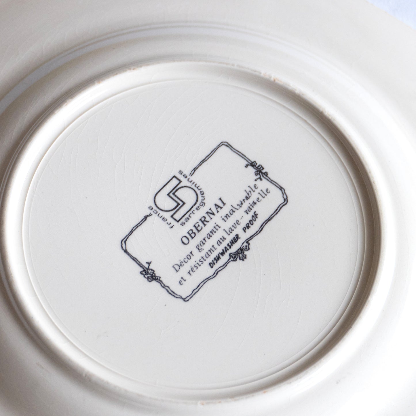 6 assiettes à dessert Sarreguemines Obernai.