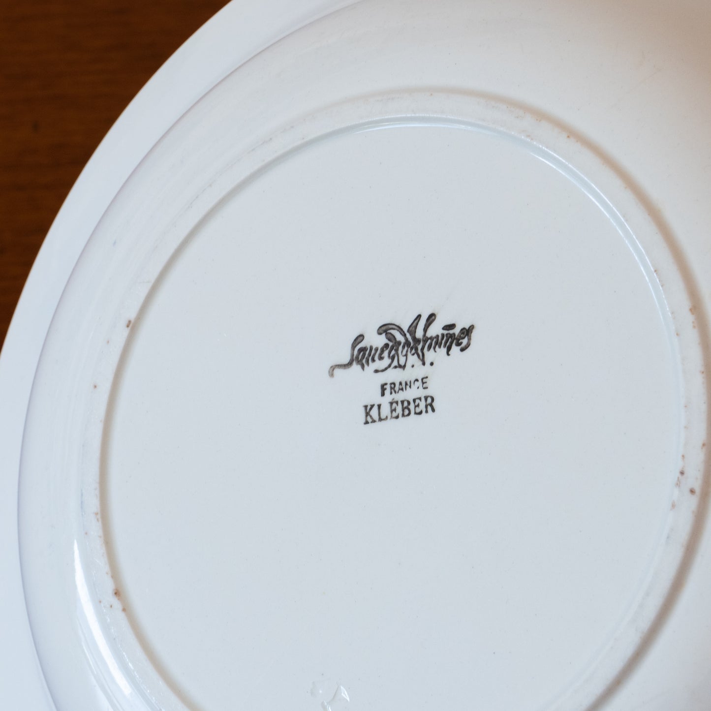 Plat creux Sarreguemines "Klebert" peint à la main