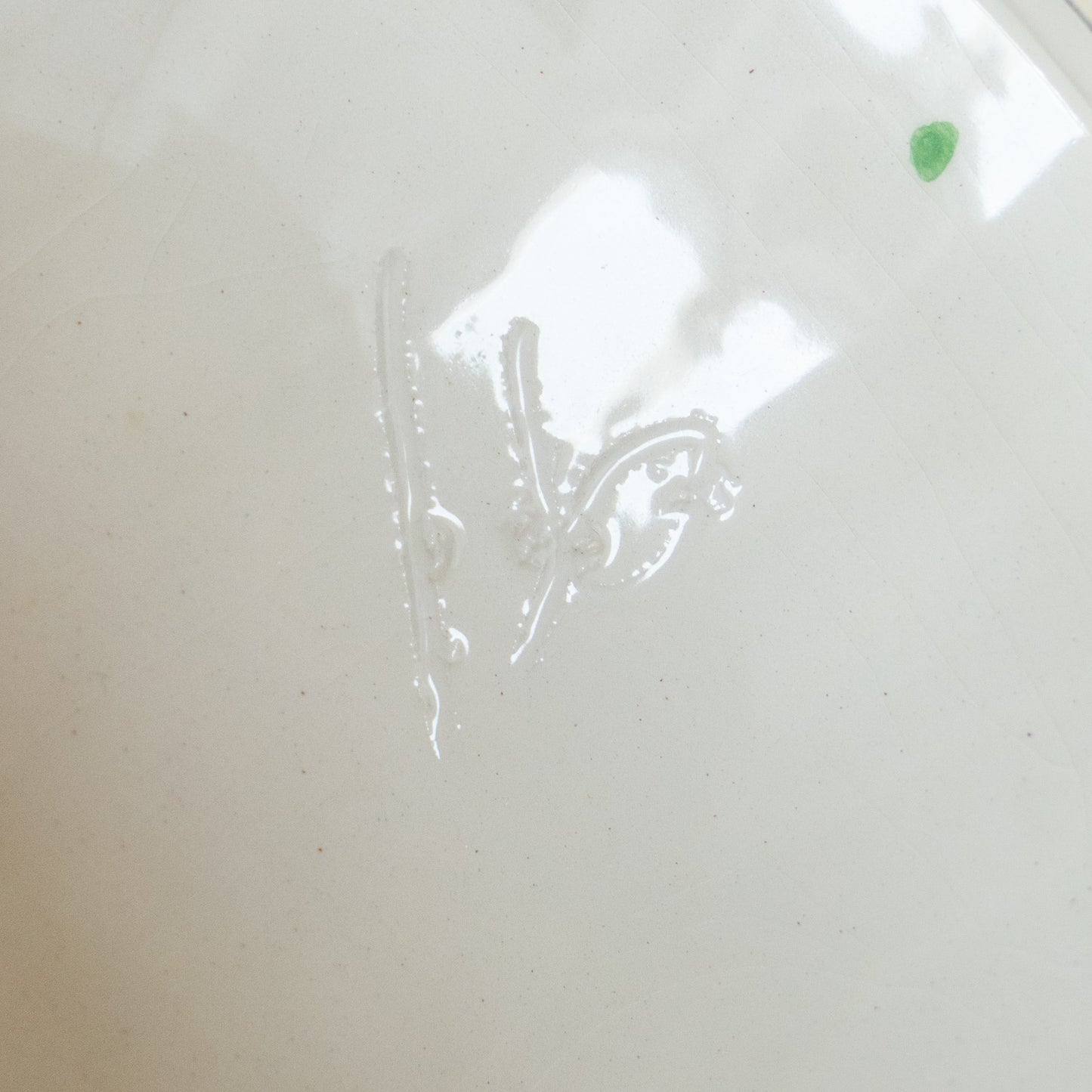 Colonne et cache-pot en faïence fruits