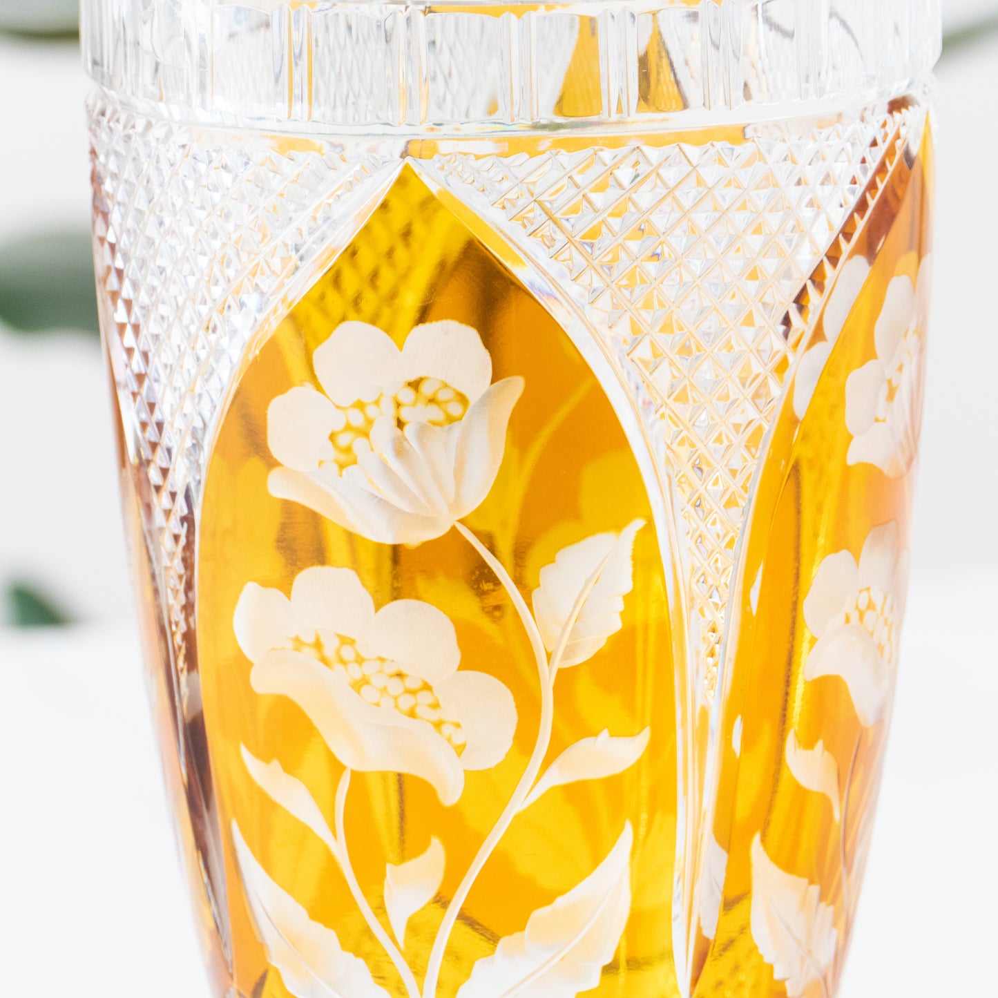 Grand vase en cristal Julia Glassworks - 1950