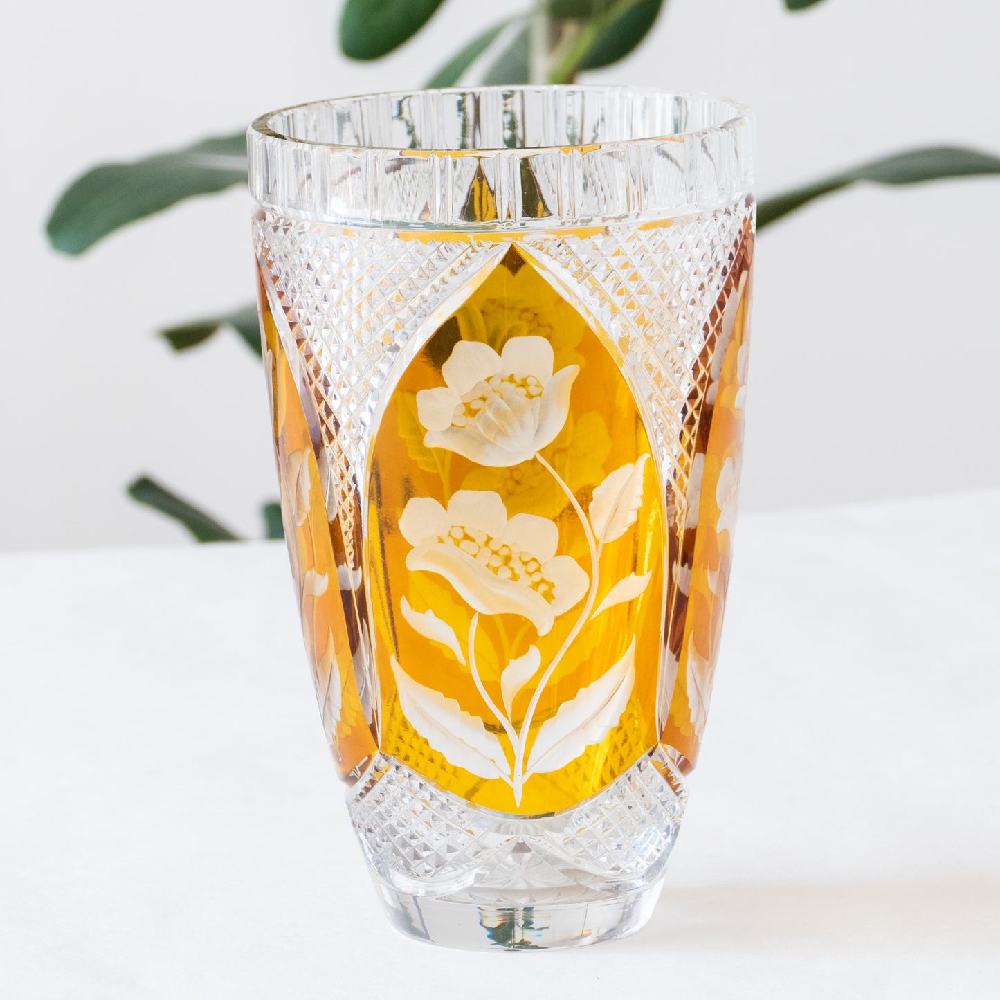 Grand vase en cristal Julia Glassworks - 1950