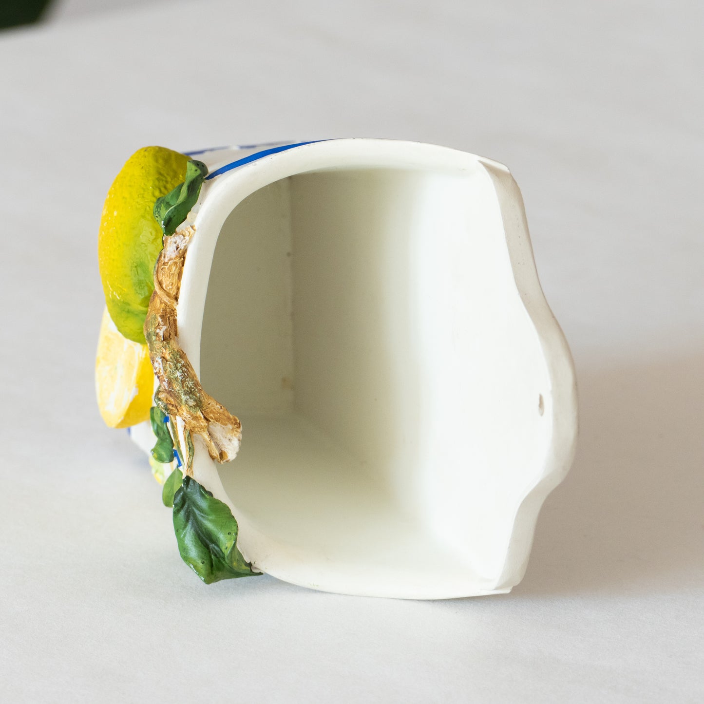 Porte-couverts en céramique provençal citron