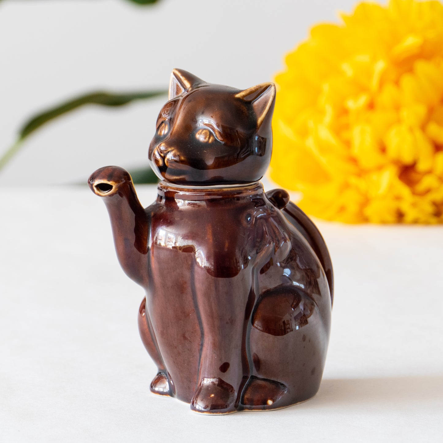 Théière en céramique forme de chat