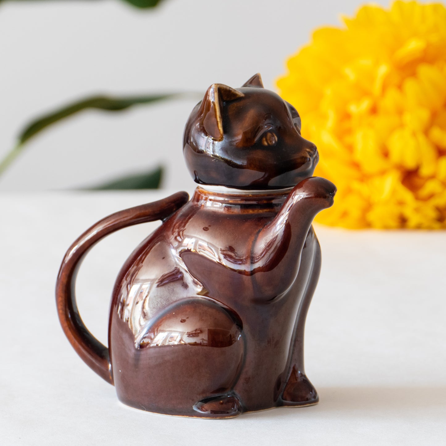 Théière en céramique forme de chat