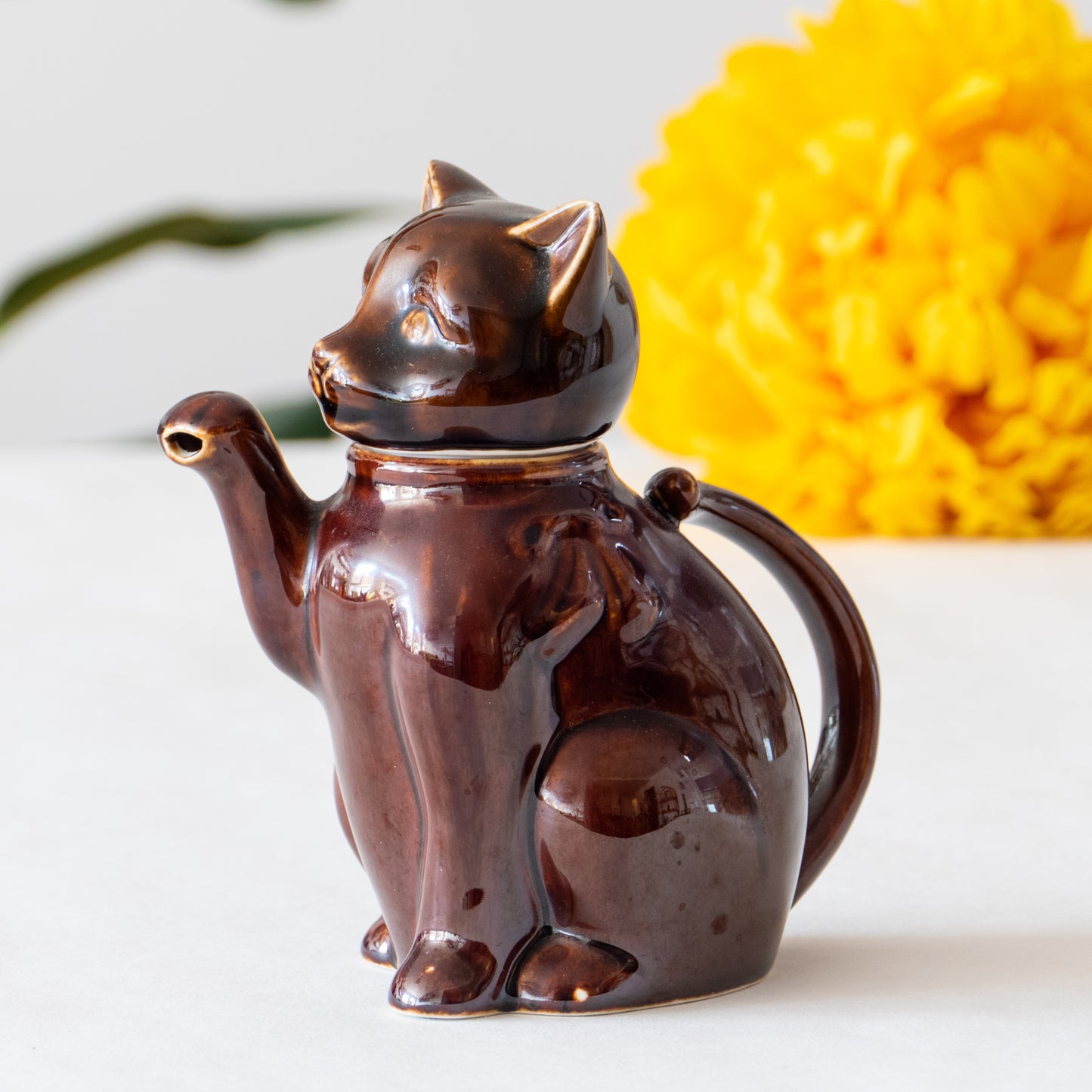 Théière en céramique forme de chat