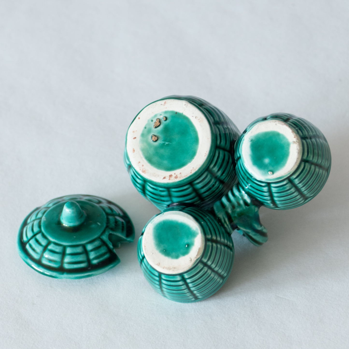 Condimentier ancien - Sarreguemines barbotine