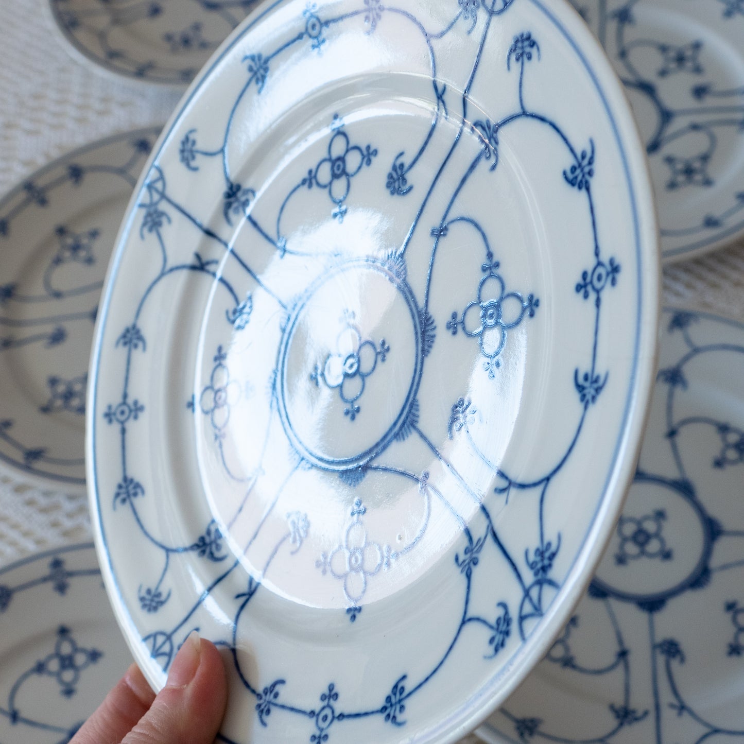 6 assiettes à dessert en porcelaine de Bavière "Saks"