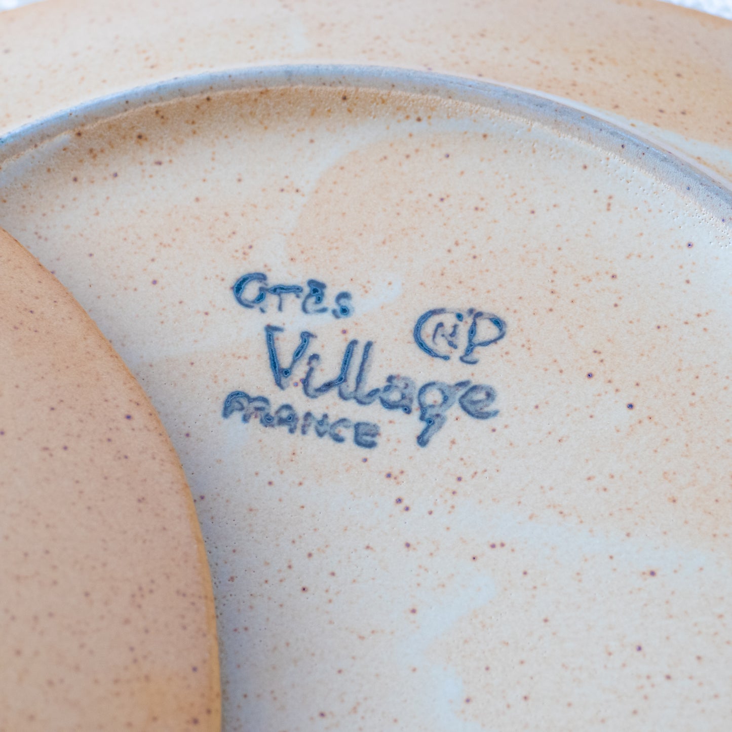 6 grandes assiettes ovales en grès CNP Village