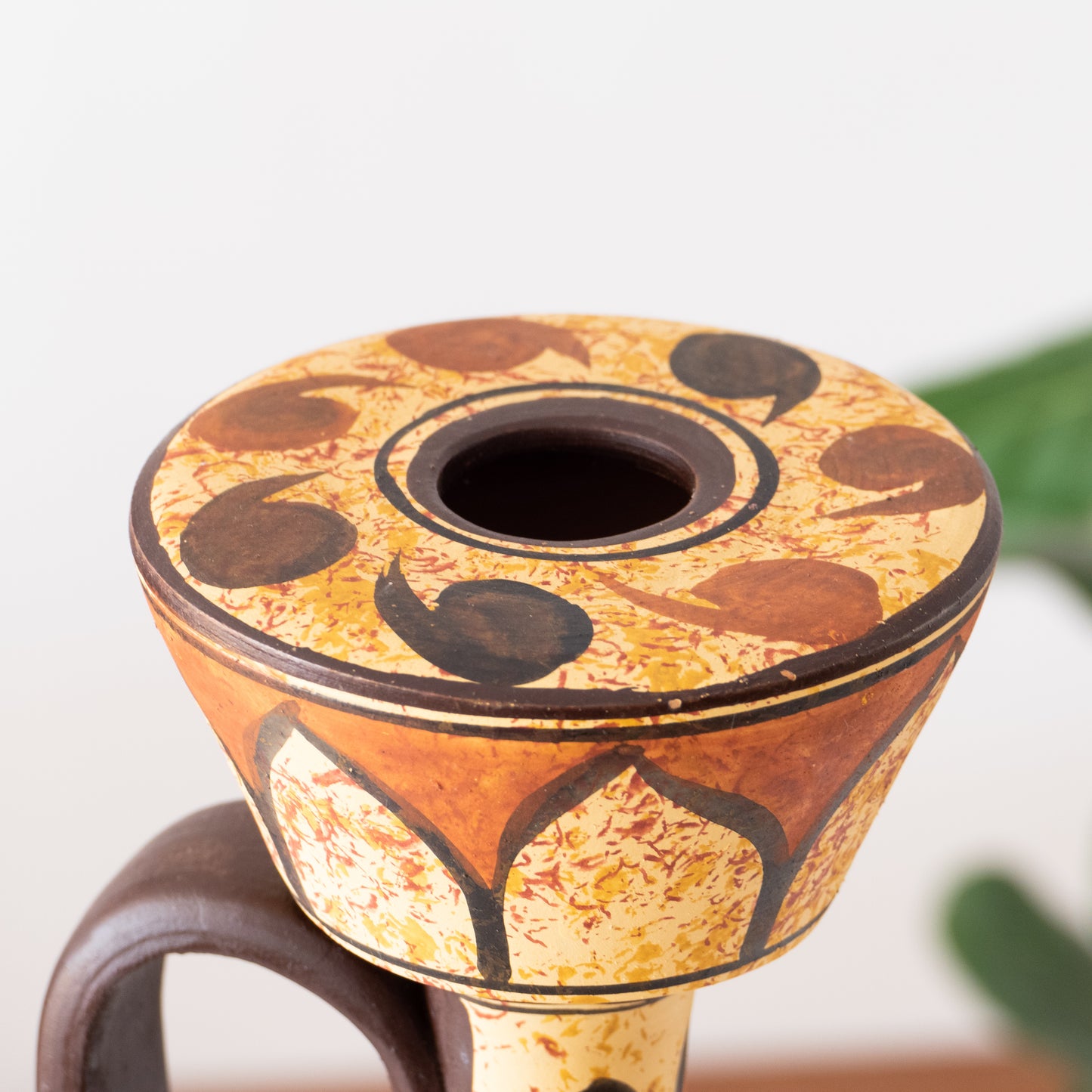 Grand vase artisanal grec décor mythologique