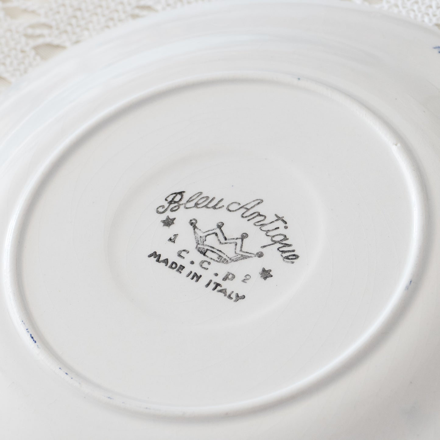 6 assiettes CCP "Bleu Antique"