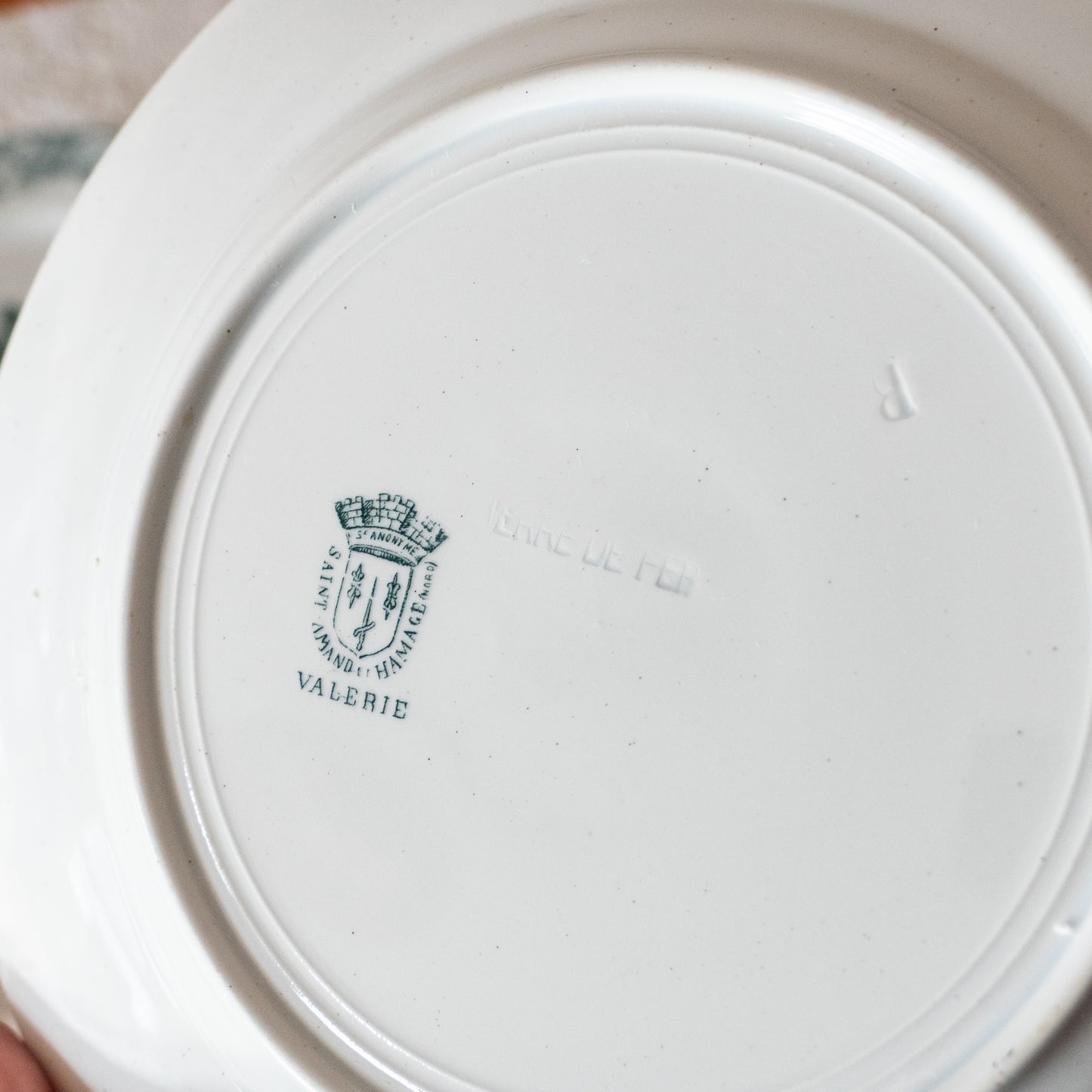 6 assiettes plates St Amand "Valérie" - terre de fer