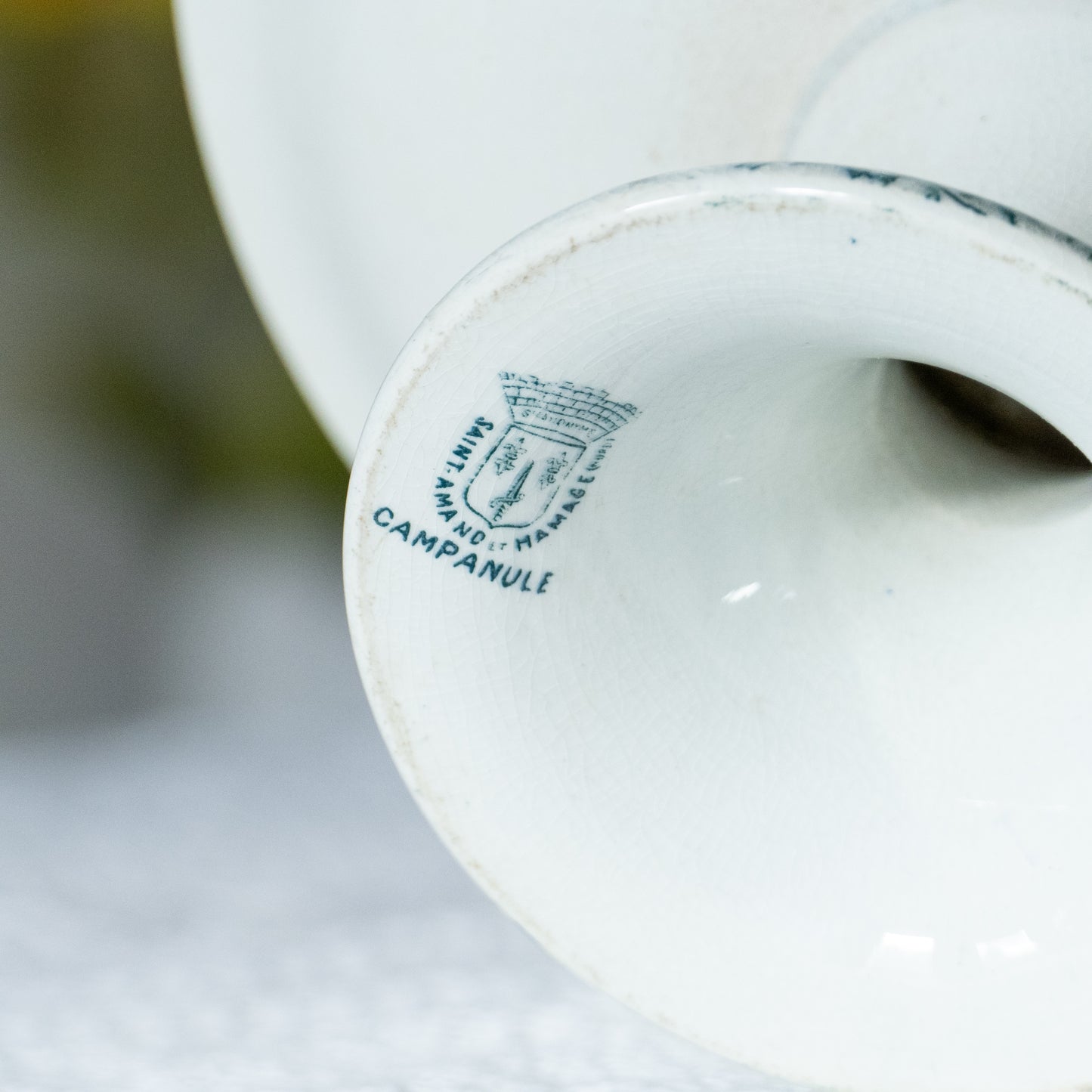 Compotier terre de fer - St Amand "Campanule"