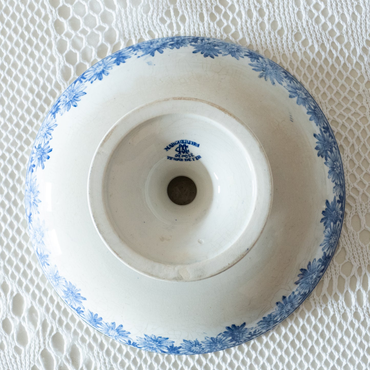 Compotiers XIXe Creil & Montereau "Marguerites" - terre de fer