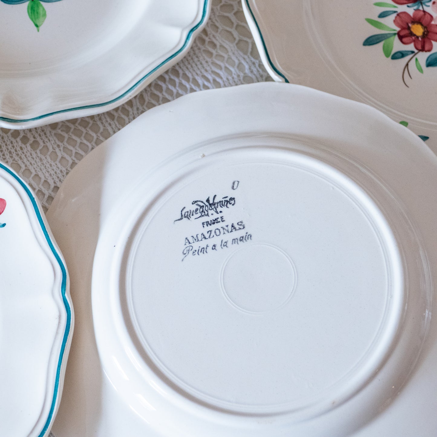 60 assiettes Sarreguemines Amazonas