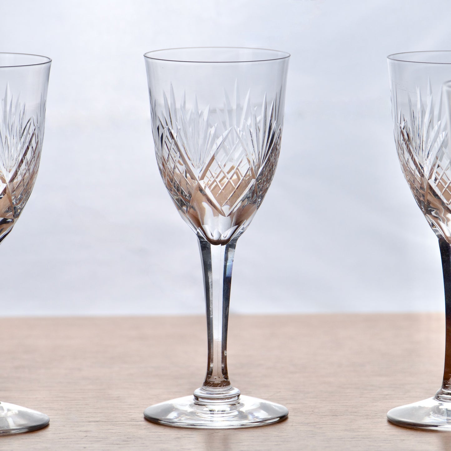 7 verres en cristal de Lorraine Lemberg