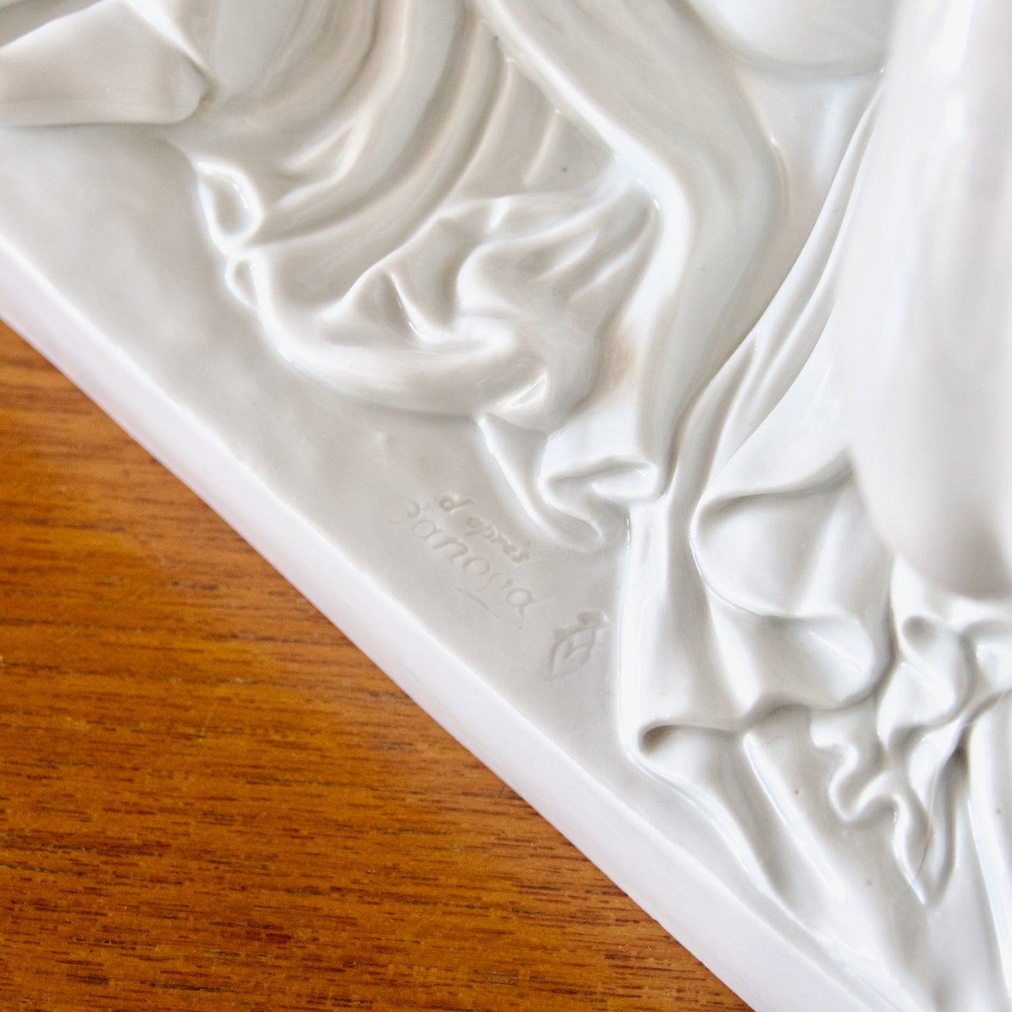 Statue en faïence "Psyché ranimée par le baiser de l'Amour (Cupidon)" - Antonio Canova