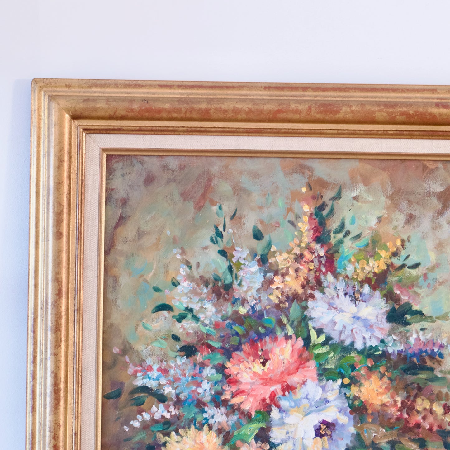 Grande huile sur toile signée Boucher
