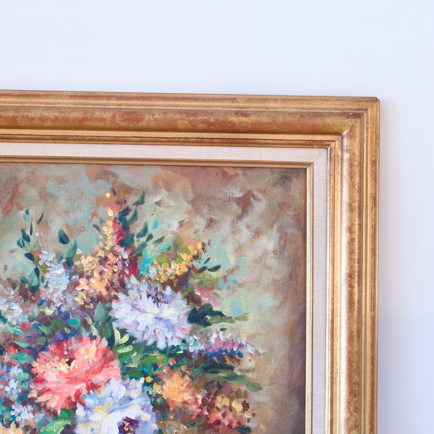 Grande huile sur toile signée Boucher