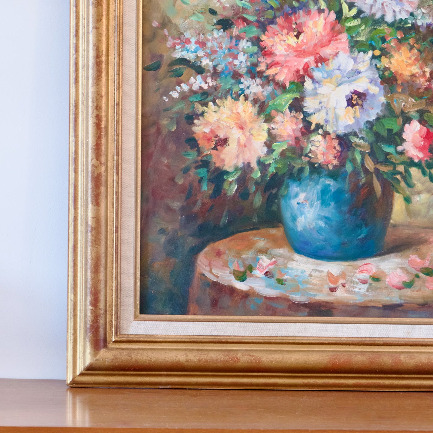 Grande huile sur toile signée Boucher