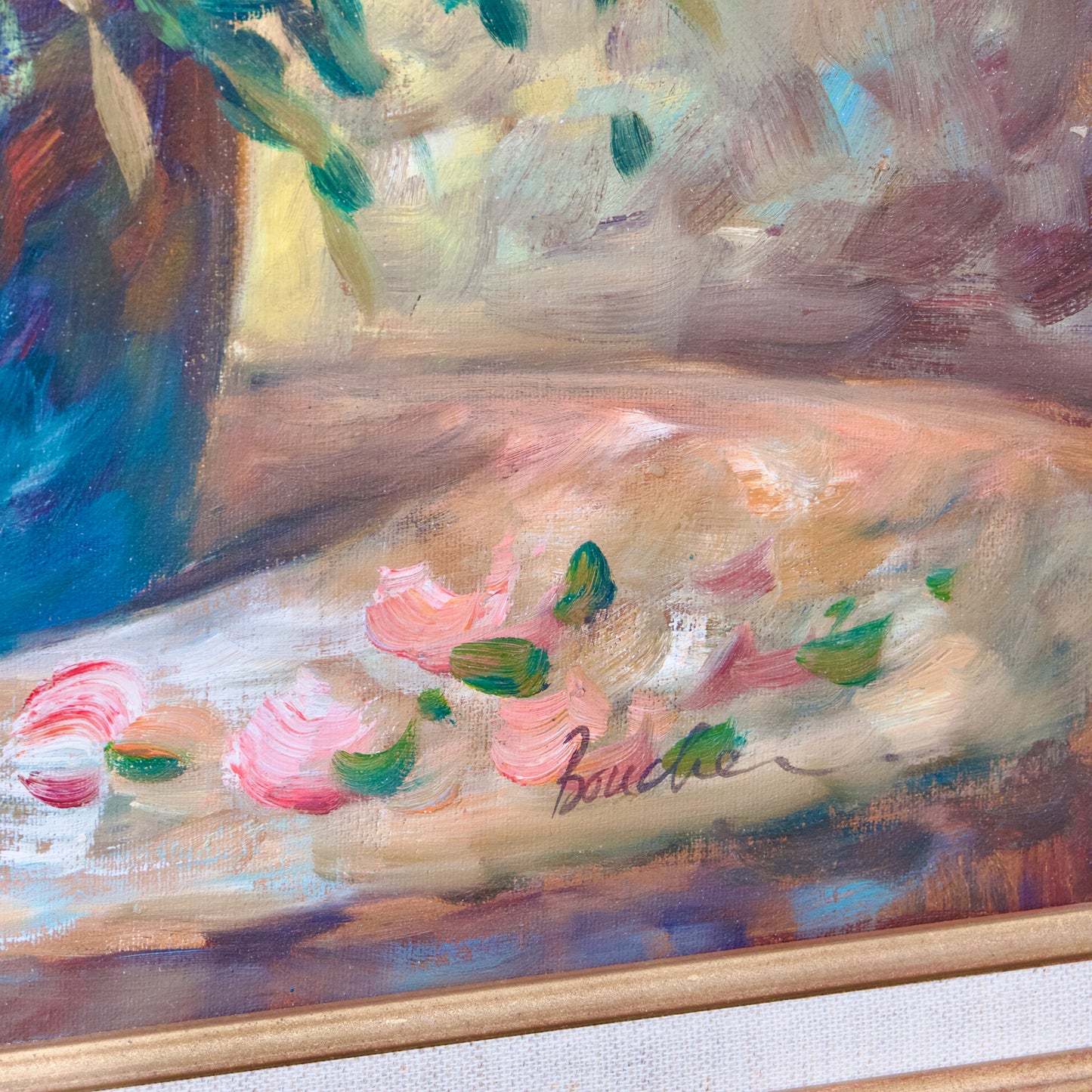 Grande huile sur toile signée Boucher