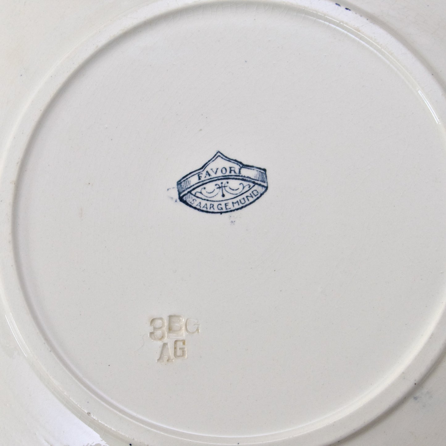 10 assiettes plates Sarreguemines "Favori" XIXe - terre de fer