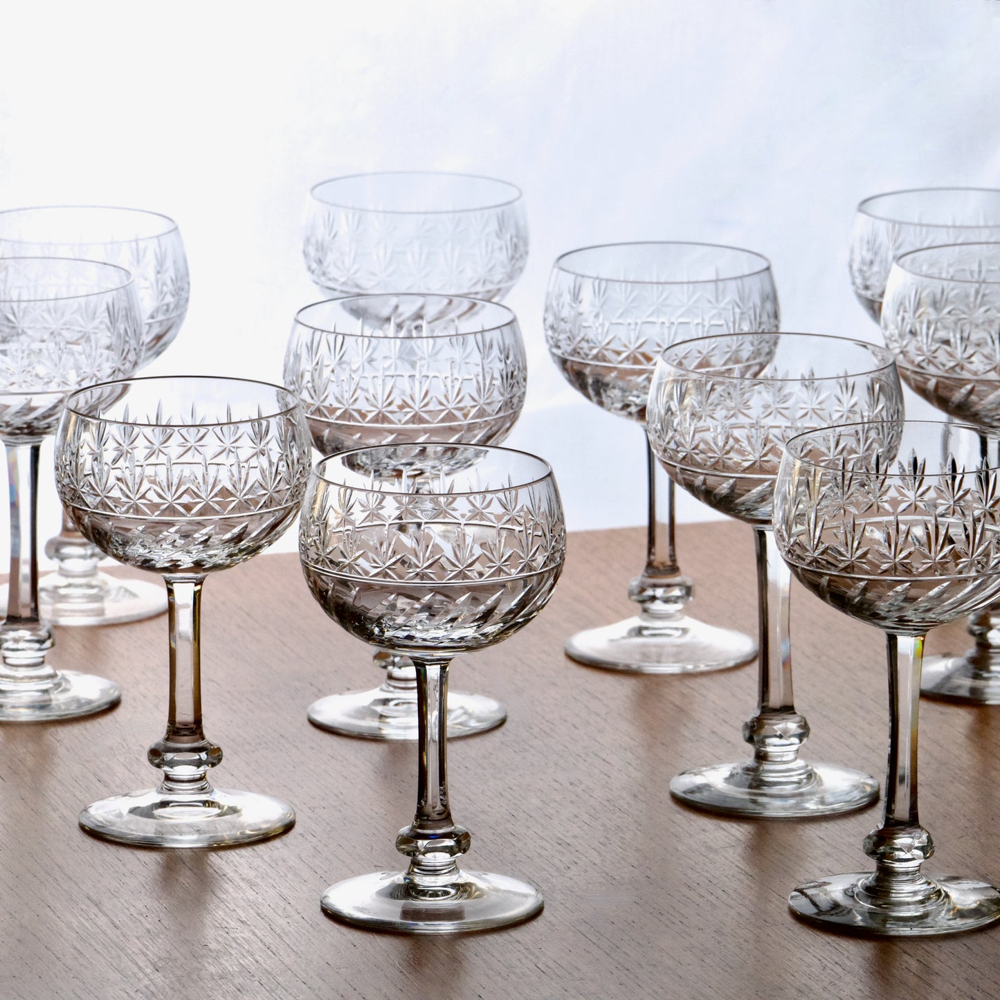 6 (ou 12) verres à vin anciens en cristal Villeroy & Boch "Treveris"