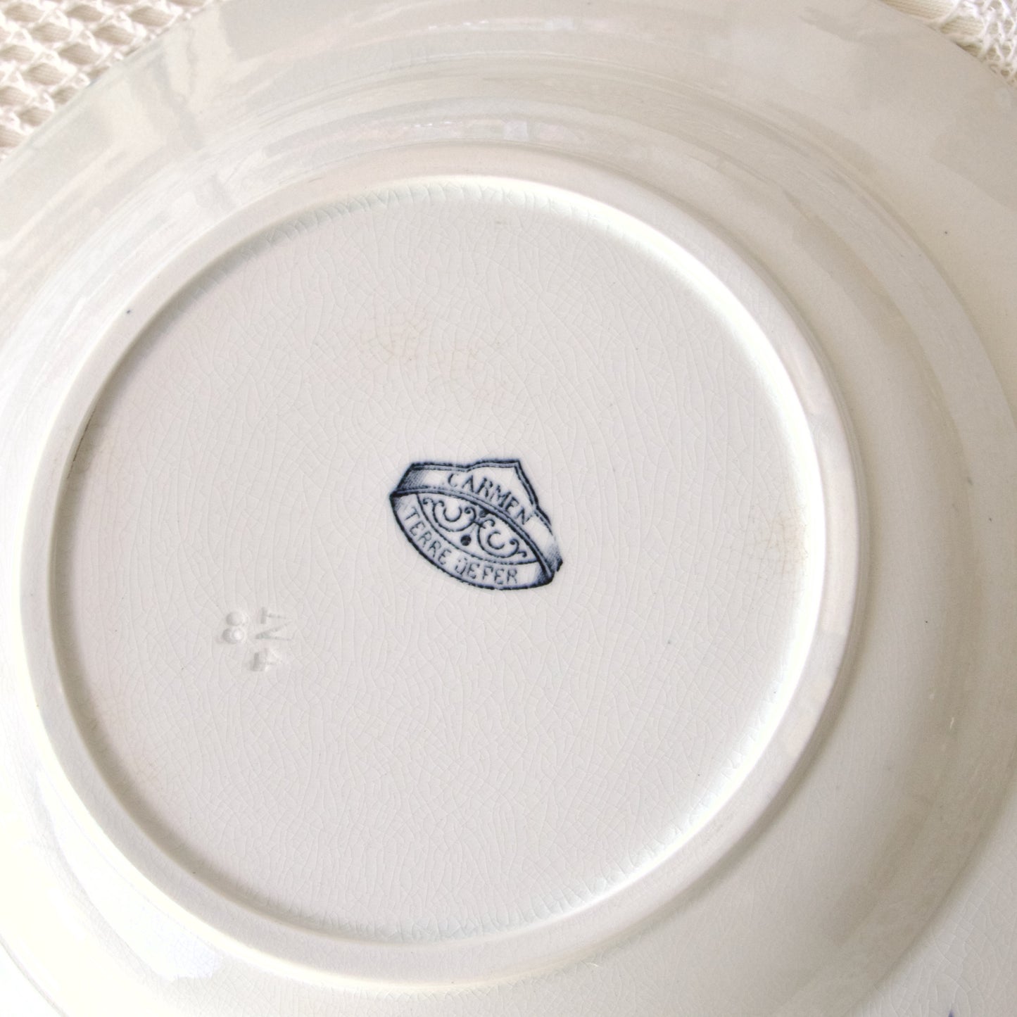 4 assiettes creuses Sarreguemines "Carmen" - terre de fer