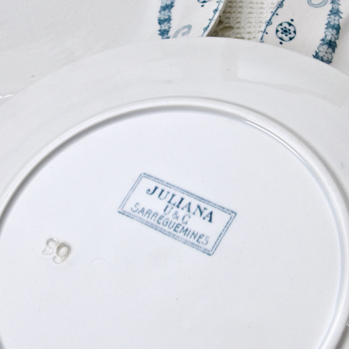 6 assiettes à dessert Sarreguemines "Juliana" - terre de fer