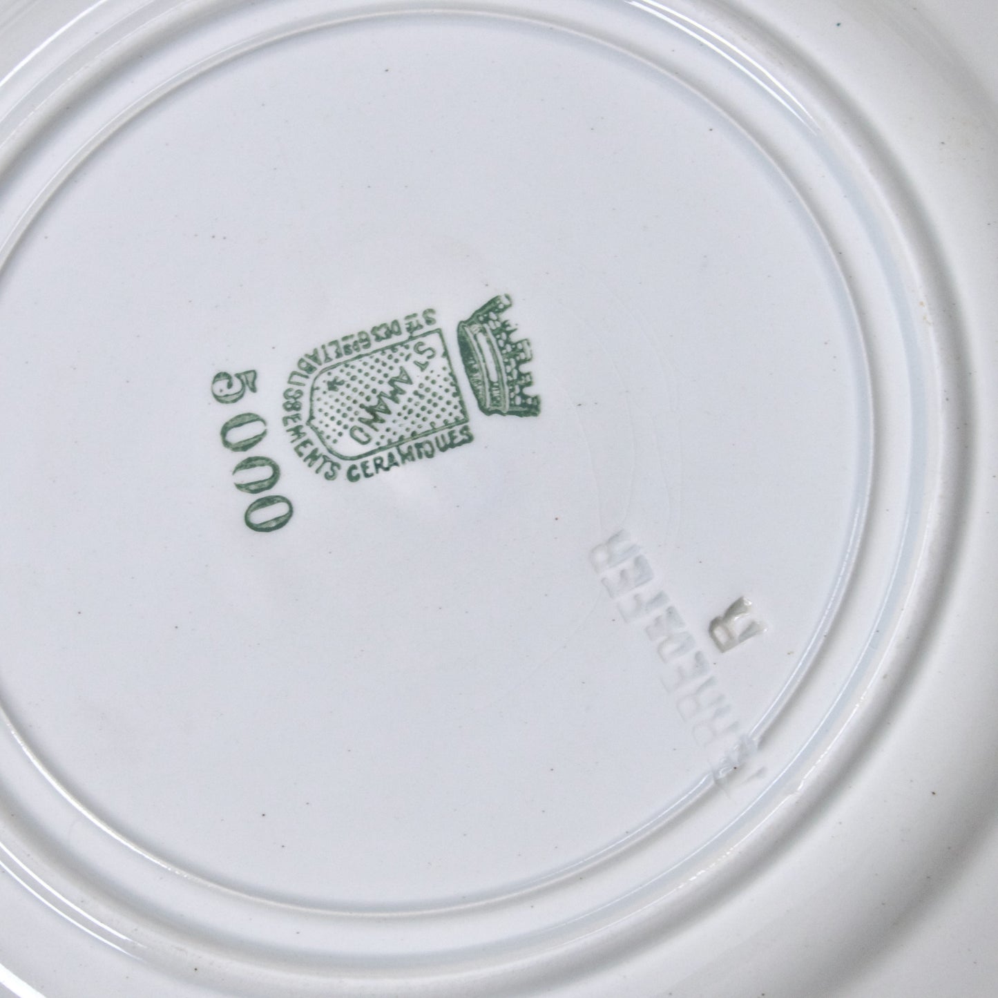 5 assiettes St Amand "5000" guirlande - terre de fer