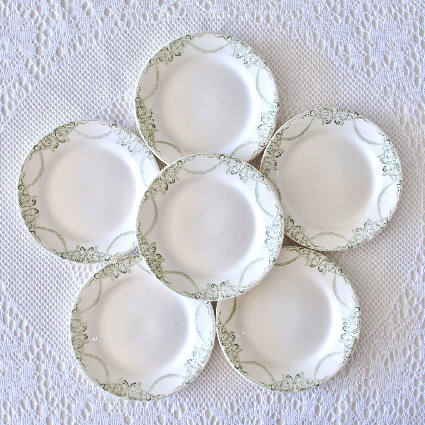 12 assiettes Creil & Montereau "Napoléon" - terre de fer