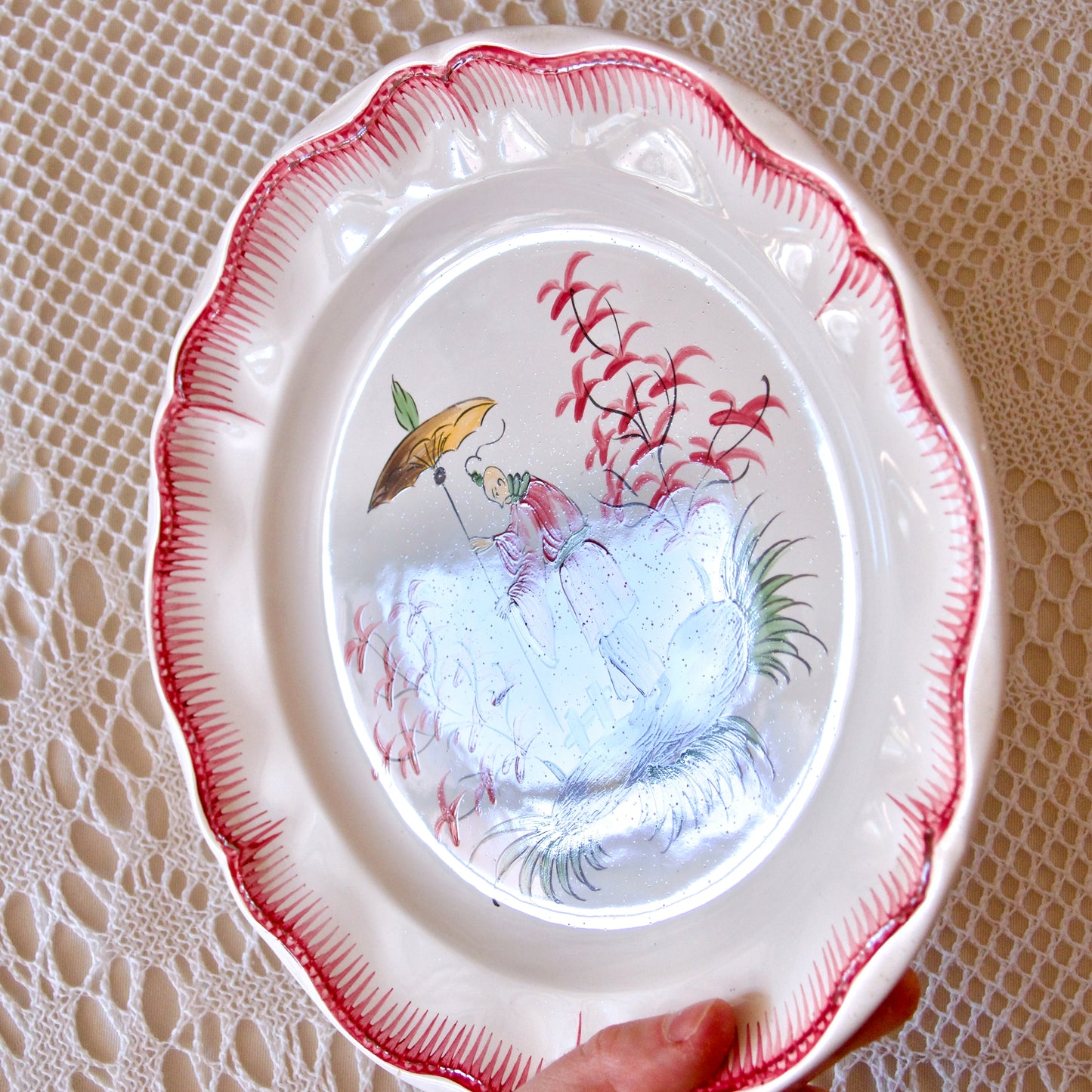 Assiette en faïence d'Art de Clamecy