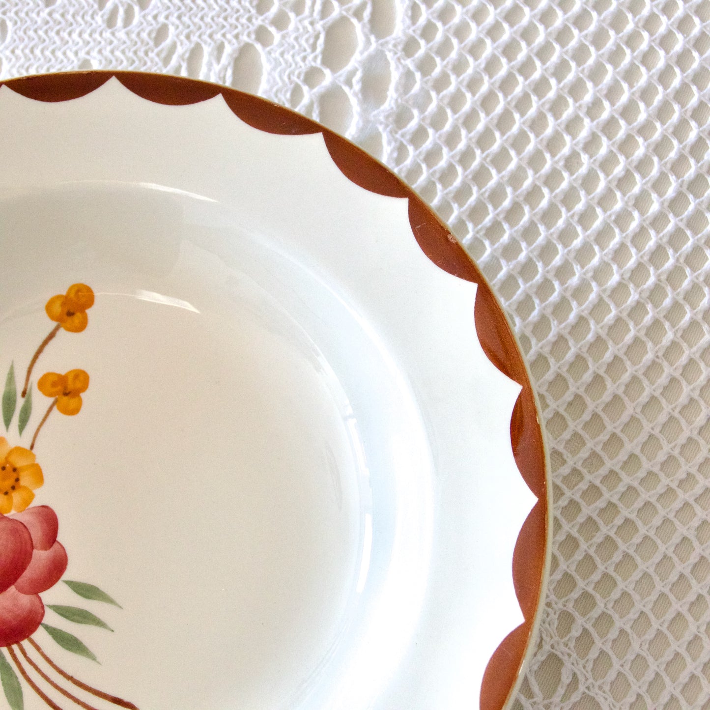 6 assiettes creuses Choisy-le-Roi "Huguette"