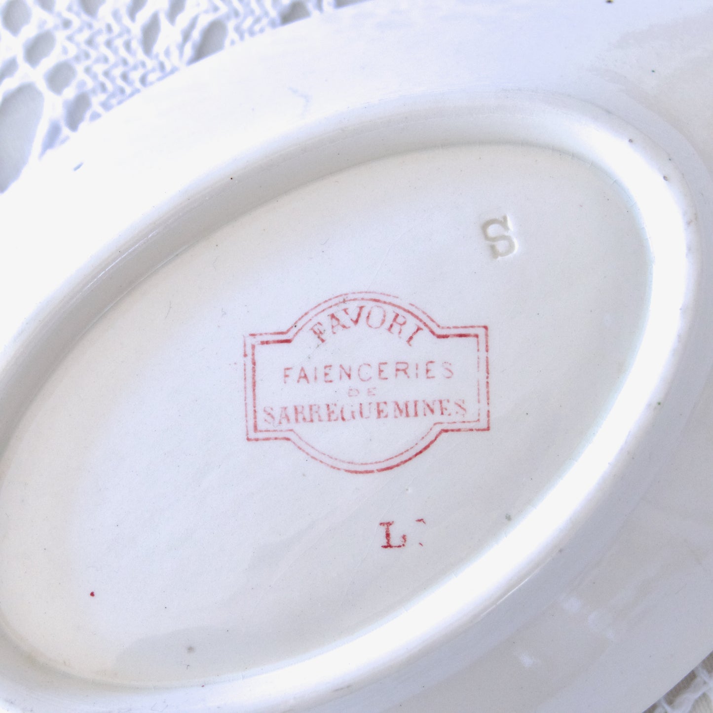 Ravier Sarreguemines "Favori" - terre de fer rose