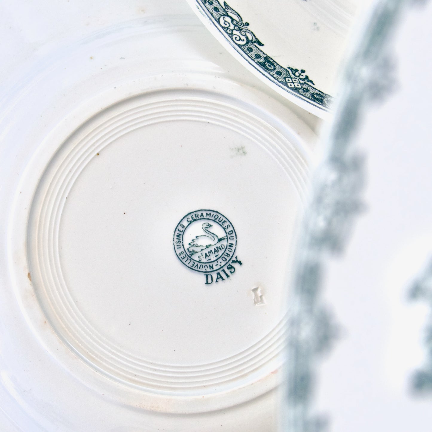 6 assiettes creuses St Amand "Daisy" - terre de fer