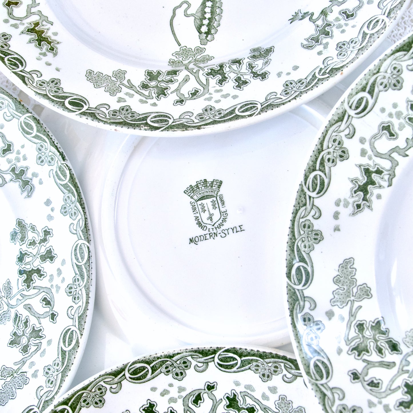 12 assiettes St Amand "Modern Style" - terre de feer