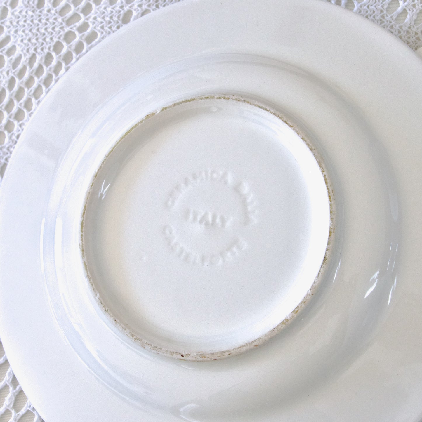 6 assiettes à dessert Castelforte Dalia relief fruits