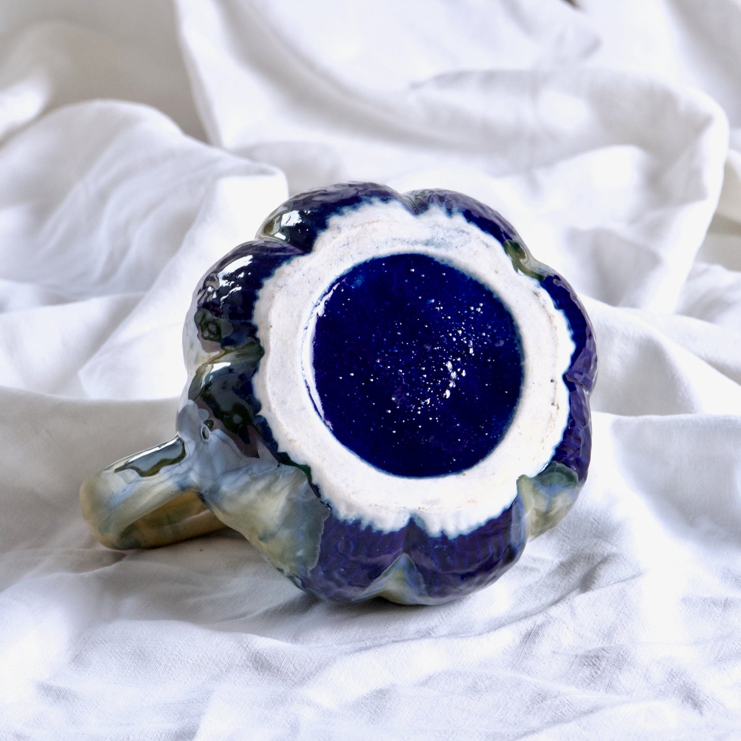 Pichet joufflu en grès flammé émaillé