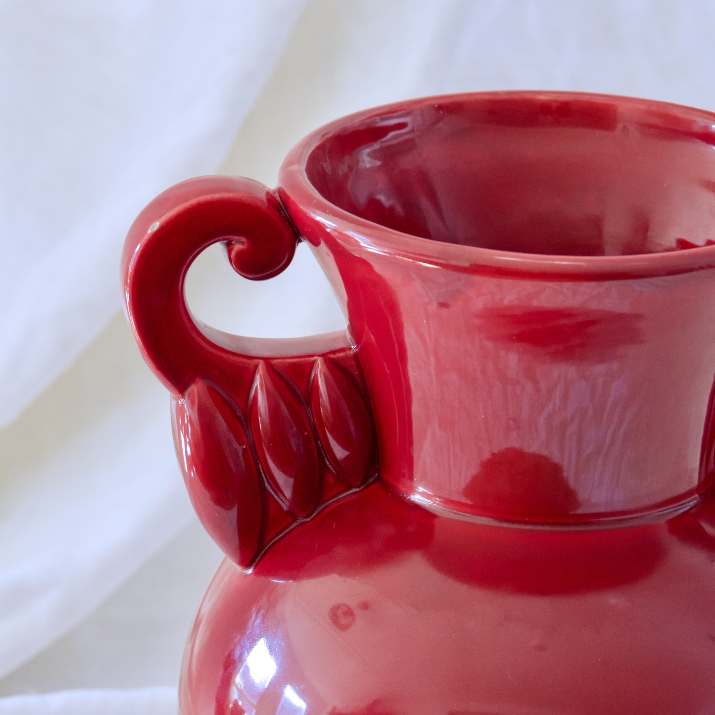 Grand vase balustre Art Deco signé Saint Clément par Blanche Letallé