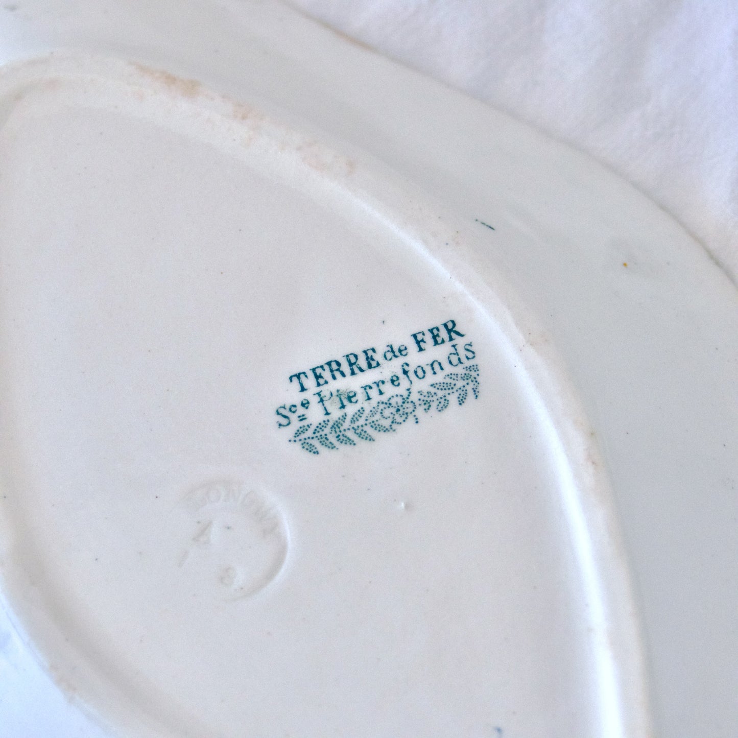 Ravier ancien Longwy "Pierrefonds" - terre de fer