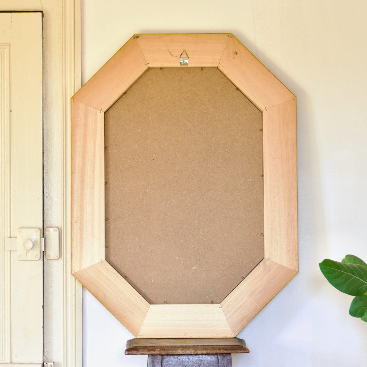 Miroir à parcloses biseauté octogonal vintage